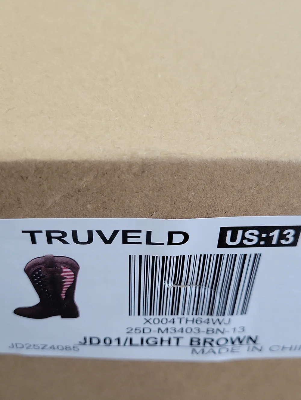 TruVeld Men's Western Cowboy Boots Wide Square Toe Americana Size 13 NIB